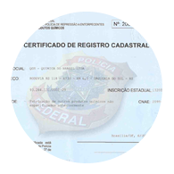 Certificado de Registro Cadastral - Polícia Federal